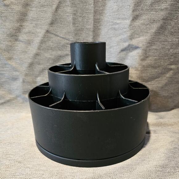 The Pampered Chef Tool Turn About #2171 Black Carousel Utensil Caddy Clean